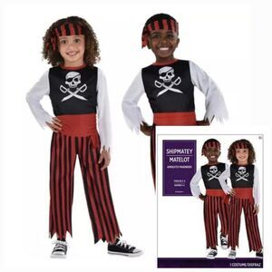Kids' Pirate Shipmate Halloweem dress up Costume Size Toddler 2-3 Toddler